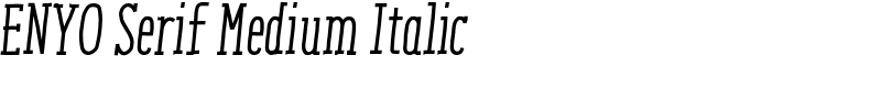 ENYO Serif Medium Italic Font