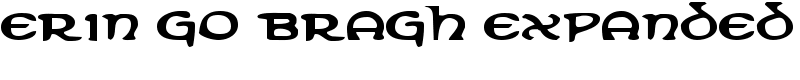 Erin Go Bragh Expanded Font