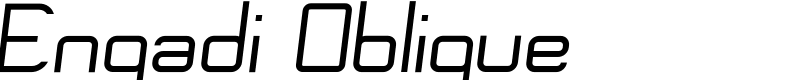 Engadi Oblique Font