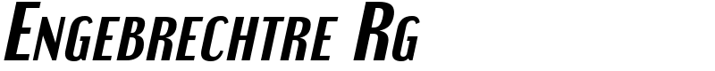 Engebrechtre Rg Font