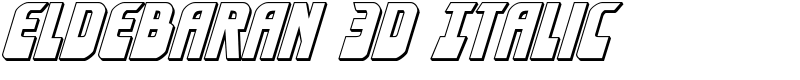 Eldebaran 3D Italic Font