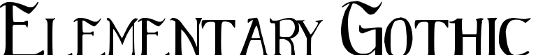 Elementary Gothic  Font