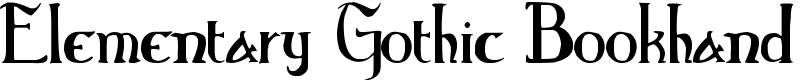 Elementary Gothic Bookhand Font