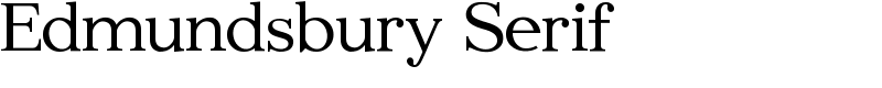 Edmundsbury Serif Font