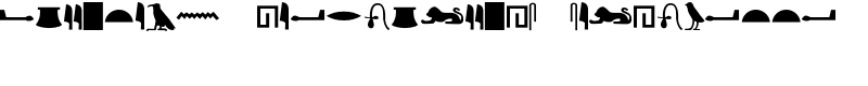 Egyptian Hieroglyphs Silhouette Font