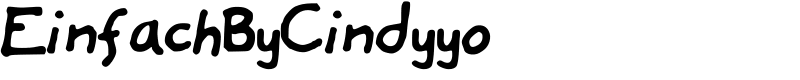 EinfachByCindyyo Font