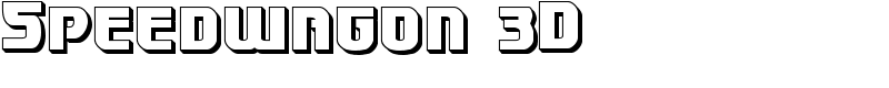 Speedwagon 3D Font