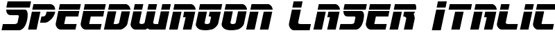 Speedwagon Laser Italic Font