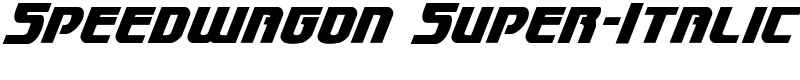 Speedwagon Super-Italic Font