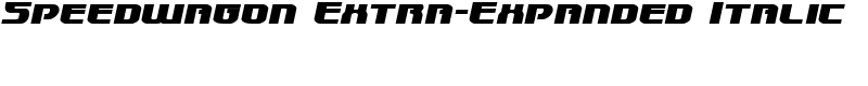 Speedwagon Extra-Expanded Italic Font