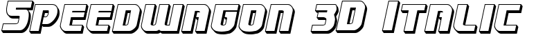 Speedwagon 3D Italic Font