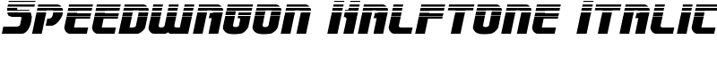 Speedwagon Halftone Italic Font