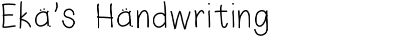 Eka's Handwriting Font