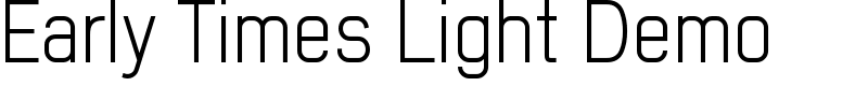 Early Times Light Demo Font