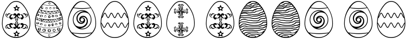 Easter eggs ST Font