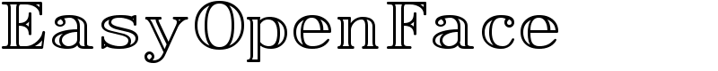 EasyOpenFace Font