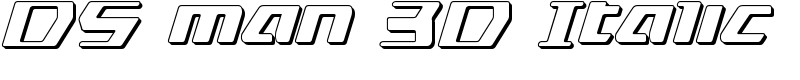 DS man 3D Italic Font