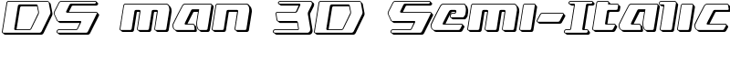 DS man 3D Semi-Italic Font