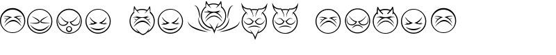 some devil faces Font