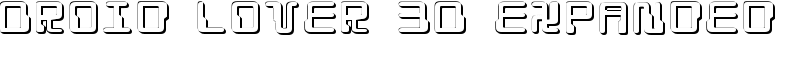 Droid Lover 3D Expanded Font