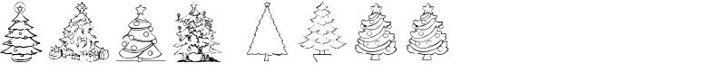 xmas tree Font