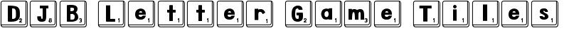 DJB Letter Game Tiles Font