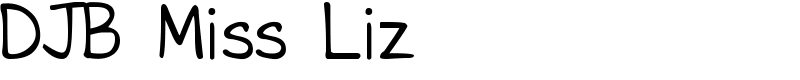 DJB Miss Liz Font