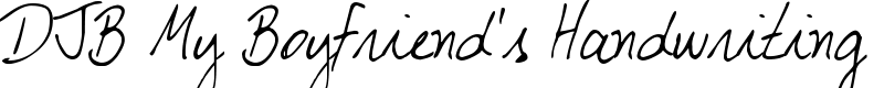 DJB My Boyfriend's Handwriting Font