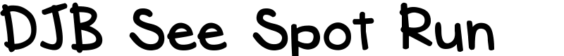 DJB See Spot Run Font