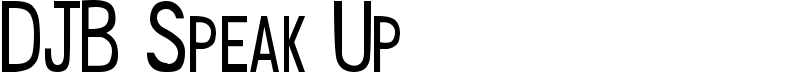 DJB Speak Up Font