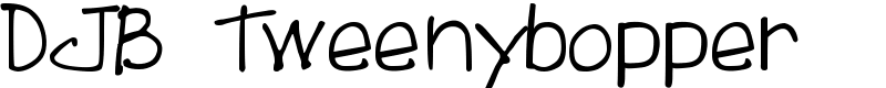 DJB Tweenybopper Font