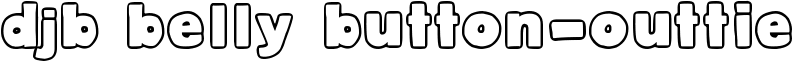 DJB Belly Button-Outtie Font