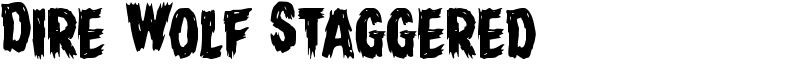 Dire Wolf Staggered Font