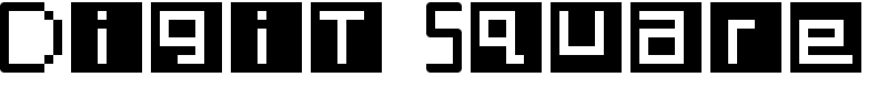 Digit Square Font