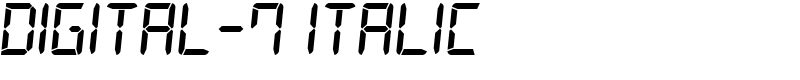 Digital-7 Italic Font