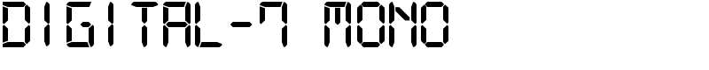 Digital-7 Mono Font