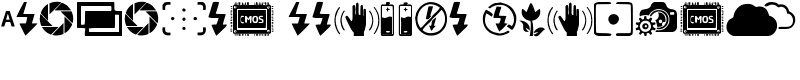 Digital Camera Symbols Font