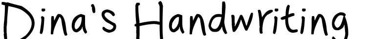 Dina's Handwriting Font