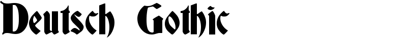 Deutsch Gothic Font