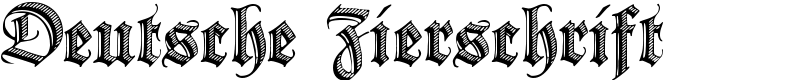 Deutsche Zierschrift Font