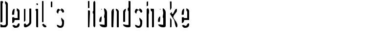 Devil's Handshake Font