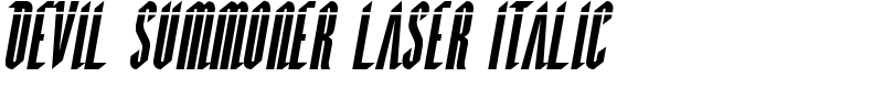 Devil Summoner Laser Italic Font