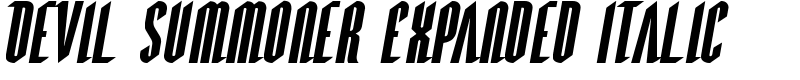 Devil Summoner Expanded Italic Font