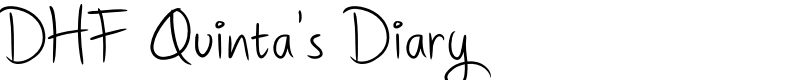 DHF Quinta's Diary Font