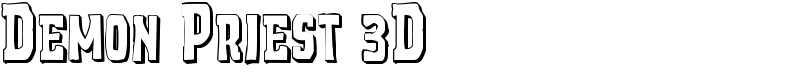 Demon Priest 3D Font