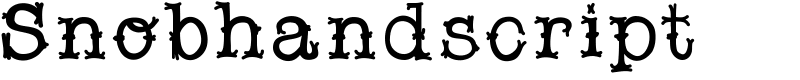 Snobhandscript Font