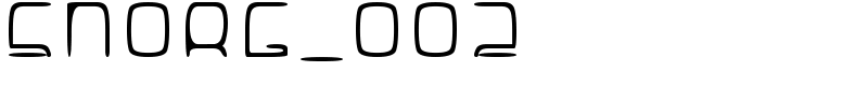 SNORG_002 Font