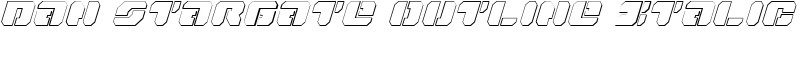 Dan Stargate Outline Italic Font