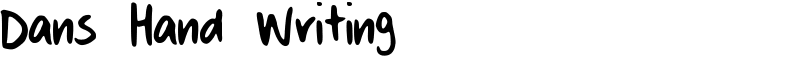 Dans Hand Writing Font