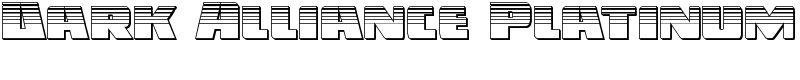 Dark Alliance Platinum Font